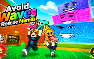 Play Avoid Waves - Rescue Memes! now!