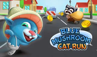 Blue Mushroom Cat Run