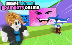 Play Escape Tsunami Brainrots Online now!
