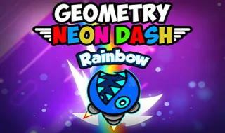 Geometry Neon Dash Rainbow