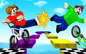 Play Obby but You're on a Bike now!