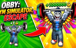 Play Obby: Gym Simulator, Escape now!