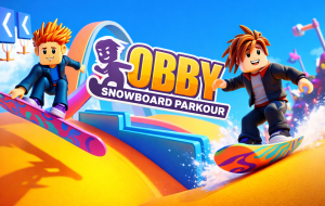 Play Obby Snowboard Parkour now!