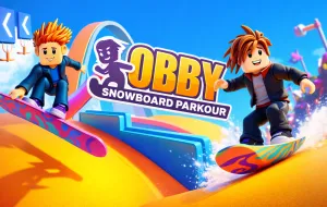 Play Obby Snowboard Parkour now!