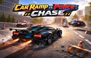 Play Car Ramp vs Police: CHASE now!